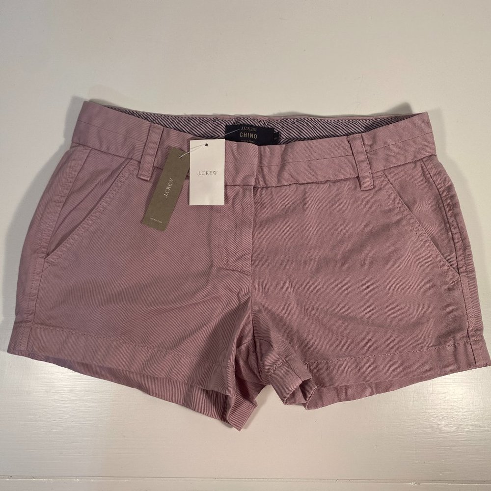J Crew Chino Khaki Shorts Women Size 2, New